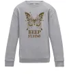Дитячий світшот Keep flying Сірий меланж фото