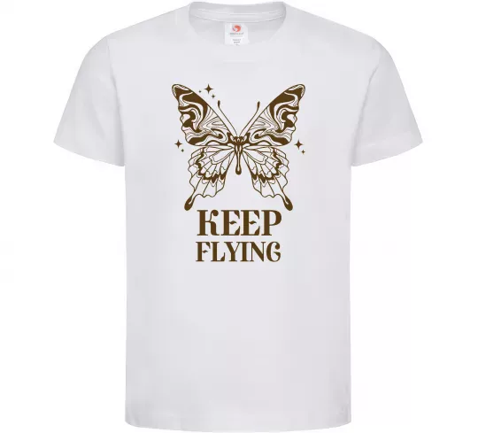 Дитяча футболка Keep flying Білий фото