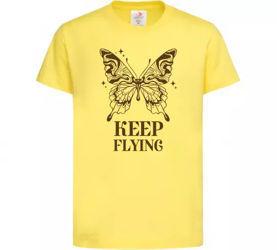 Дитяча футболка Keep flying Лимонний фото