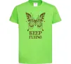 Дитяча футболка Keep flying Лаймовий фото
