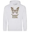 Мужская толстовка (худи) Keep flying Серый меланж фото
