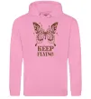 Женская толстовка (худи) Keep flying Розовый фото