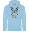 Женская толстовка (худи) Keep flying Голубой фото