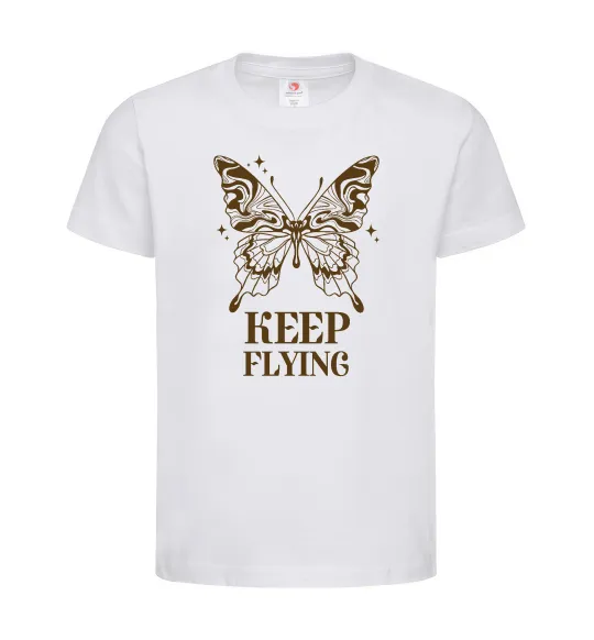 Детская футболка Keep flying Белый фото