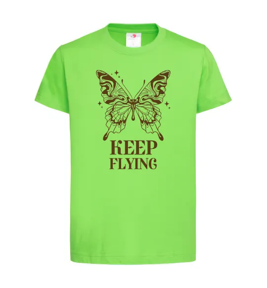 Детская футболка Keep flying Лаймовый фото
