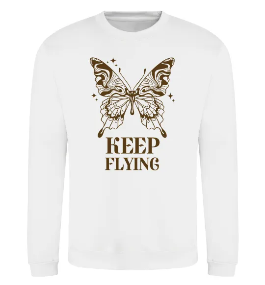Свитшот Keep flying Белый фото