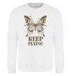 Свитшот Keep flying Белый фото