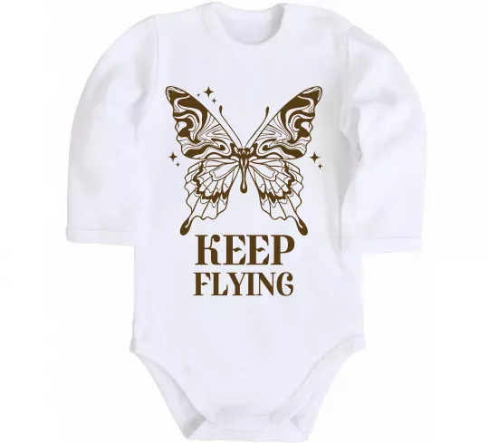 Детский боди Keep flying Белый фото