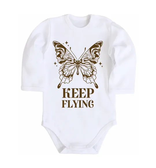 Детский боди Keep flying Белый фото