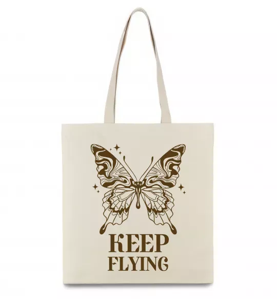 Еко-сумка Keep flying Бежевий фото