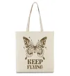 Еко-сумка Keep flying Бежевий фото
