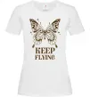 Женская футболка Keep flying Белый фото