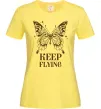 Женская футболка Keep flying Лимонный фото