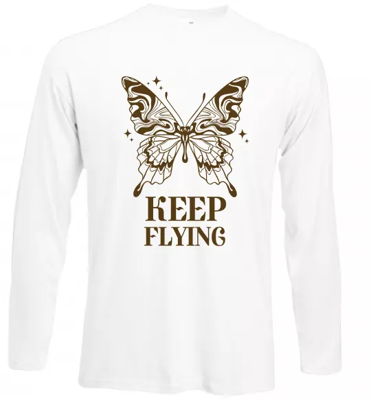 Лонгслив Keep flying Белый фото