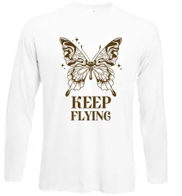 Лонгслив Keep flying Белый фото
