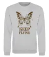 Свитшот Keep flying Серый меланж Свитшот Keep flying Серый меланж фото