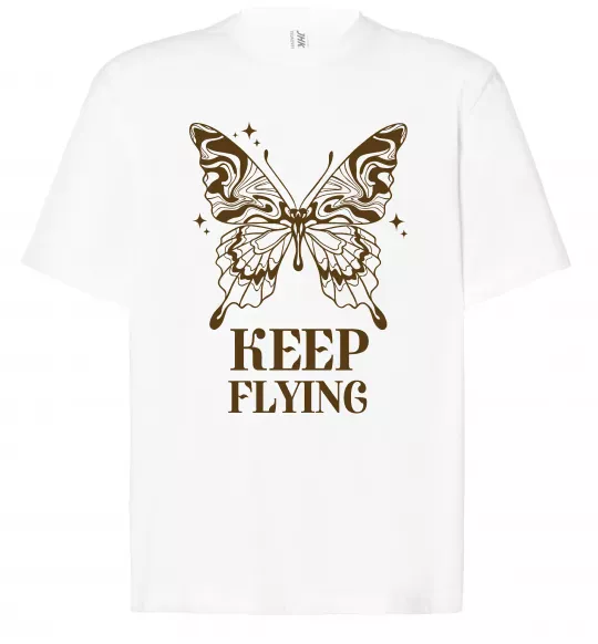 Футболка Оверсайз Keep flying Белый фото