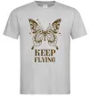 Мужская футболка Keep flying Серый фото