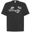 Футболка Оверсайз Butterfly напис Черный фото