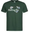 Мужская футболка Butterfly напис Темно-зеленый фото