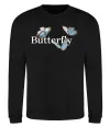 Свитшот Butterfly напис Черный Свитшот Butterfly напис Черный фото