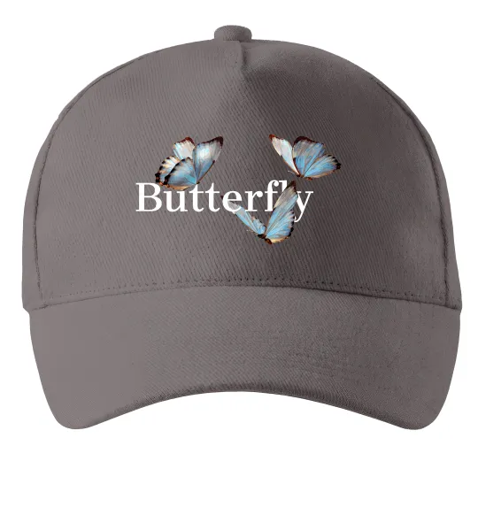 Кепка Butterfly напис Серый фото
