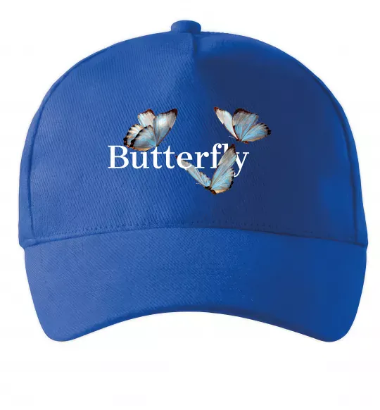 Кепка Butterfly напис Ярко-синий фото