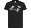 Детская футболка Butterfly напис Черный фото