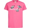 Детская футболка Butterfly напис Ярко-розовый фото