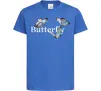 Детская футболка Butterfly напис Ярко-синий фото