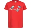 Детская футболка Butterfly напис Красный фото
