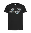 Детская футболка Butterfly напис Черный фото