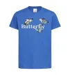 Детская футболка Butterfly напис Ярко-синий фото