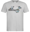Мужская футболка Butterfly напис Серый фото