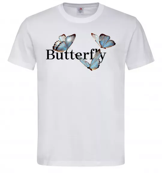 Мужская футболка Butterfly напис Белый фото