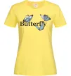 Жіноча футболка Butterfly напис Лимонний фото