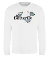 Свитшот Butterfly напис Белый Свитшот Butterfly напис Белый фото