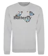 Свитшот Butterfly напис Серый меланж Свитшот Butterfly напис Серый меланж фото
