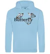 Чоловіча толстовка (худі) Butterfly напис Блакитний фото