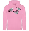 Жіноча толстовка (худі) Butterfly напис Рожевий фото