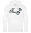Женская толстовка (худи) Butterfly напис Белый фото