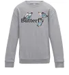 Детский Свитшот Butterfly напис Серый меланж фото