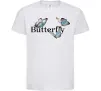 Детская футболка Butterfly напис Белый фото