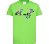 Детская футболка Butterfly напис Лаймовый фото
