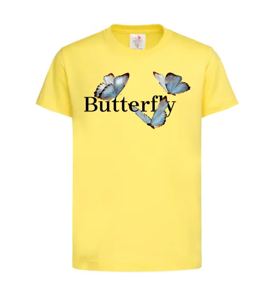 Детская футболка Butterfly напис Лимонный фото