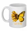 Чашка керамическая Соняшник-метелик Белый фото