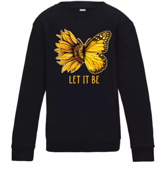 Дитячий світшот Соняшник-метелик Чорний фото