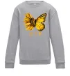 Дитячий світшот Соняшник-метелик Сірий меланж фото
