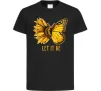 Дитяча футболка Соняшник-метелик Чорний фото