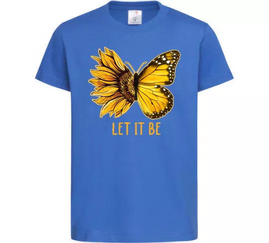 Дитяча футболка Соняшник-метелик Яскраво-синій фото